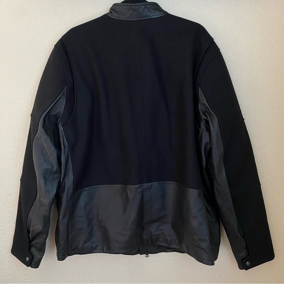 Vince Butter Soft Lamb Modern Moto Leather Jacket XXL black - Picture 2 of 11